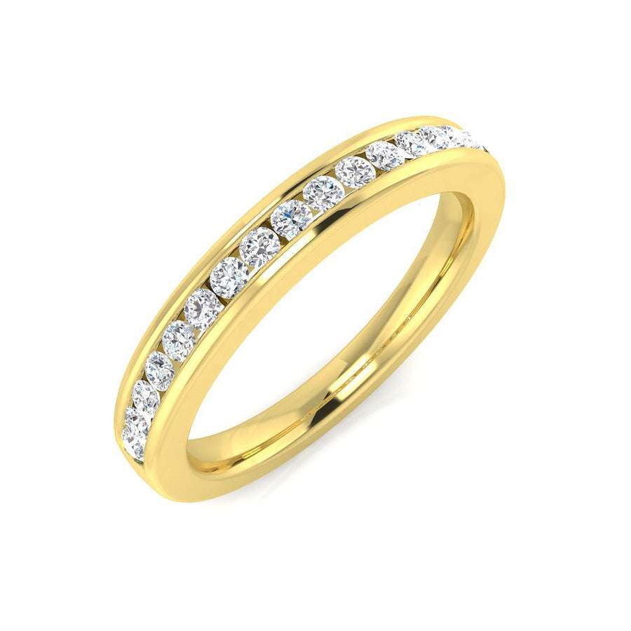 Eternity Diamond 16 Stone Ring 0.27ct F-VS Quality in 18k Yellow Gold - My Jewel World