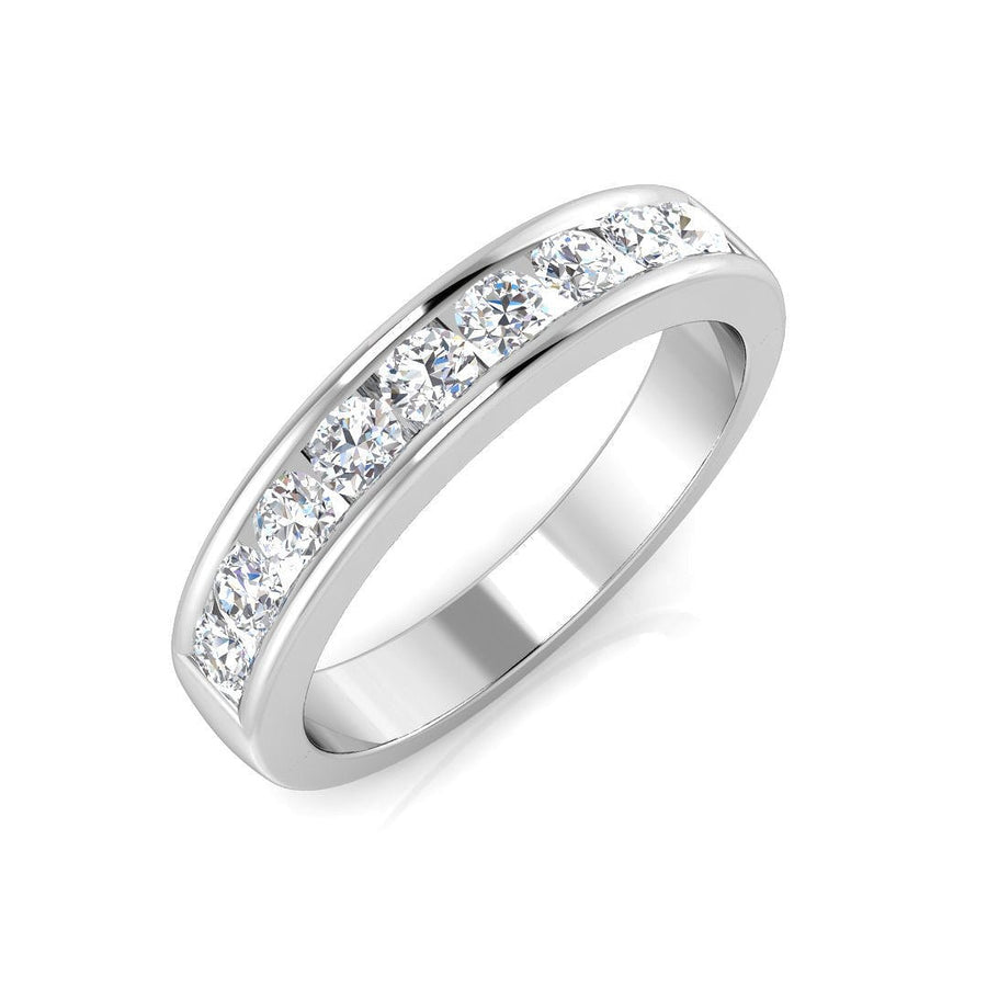 Eternity Diamond 9 Stone Ring 0.50ct F-VS Quality in Platinum - My Jewel World