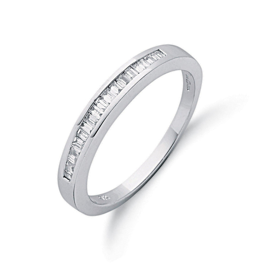 Eternity Diamond Ring 0.25ct H-SI Quality in 9K White Gold - My Jewel World