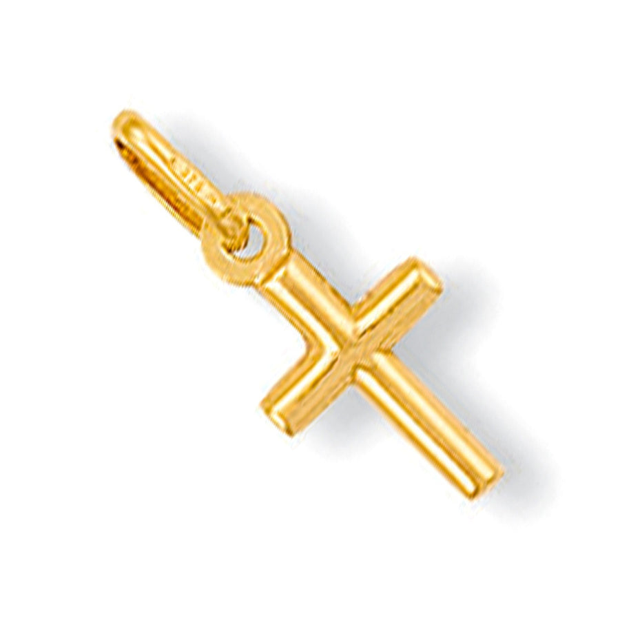 Hollow Cross Pendant Necklace in 9ct Yellow Gold 0.4g - My Jewel World