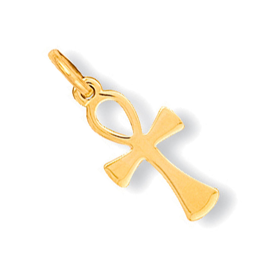Loop Cross Pendant Necklace in 9ct Yellow Gold 0.8g - My Jewel World