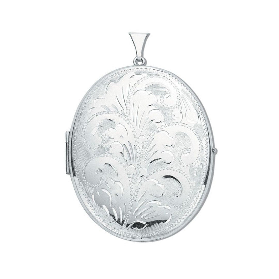 Oval Shaped 925 Silver Locket Pendant Necklace - My Jewel World