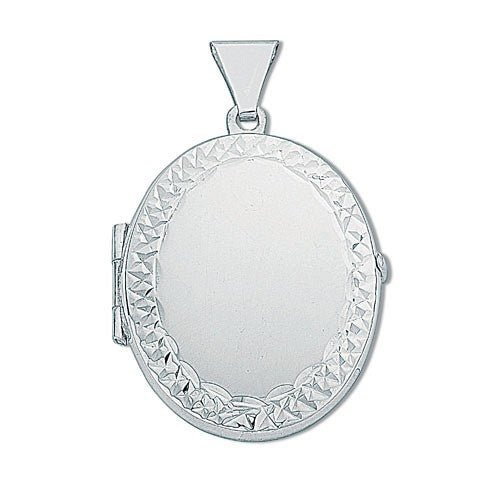 Oval Shaped 925 Sterling Silver Locket Pendant Necklace - My Jewel World
