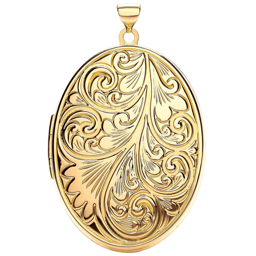 Oval Shaped Locket Pendant in 9ct Yellow Gold - My Jewel World