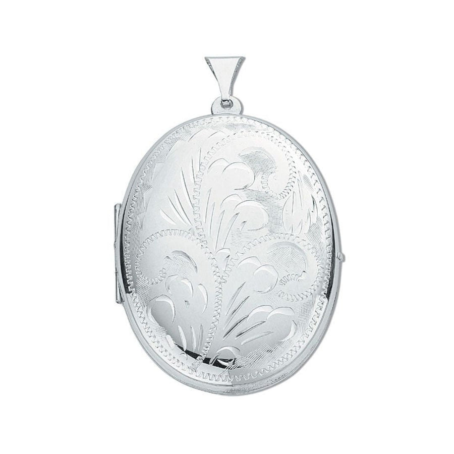 Oval Shaped Locket Pendant Necklace in 925 Silver - My Jewel World