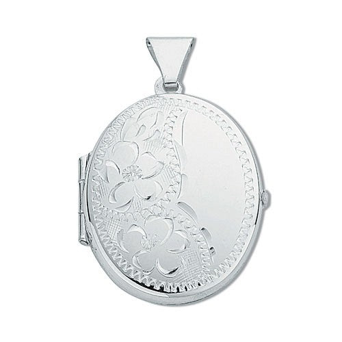 Oval Shaped Locket Pendant Necklace in 925 Sterling Silver - My Jewel World