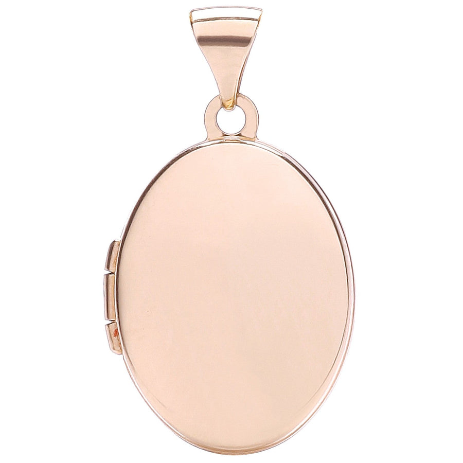 Oval Shaped Locket Pendant Necklace in 9ct Rose Gold - My Jewel World