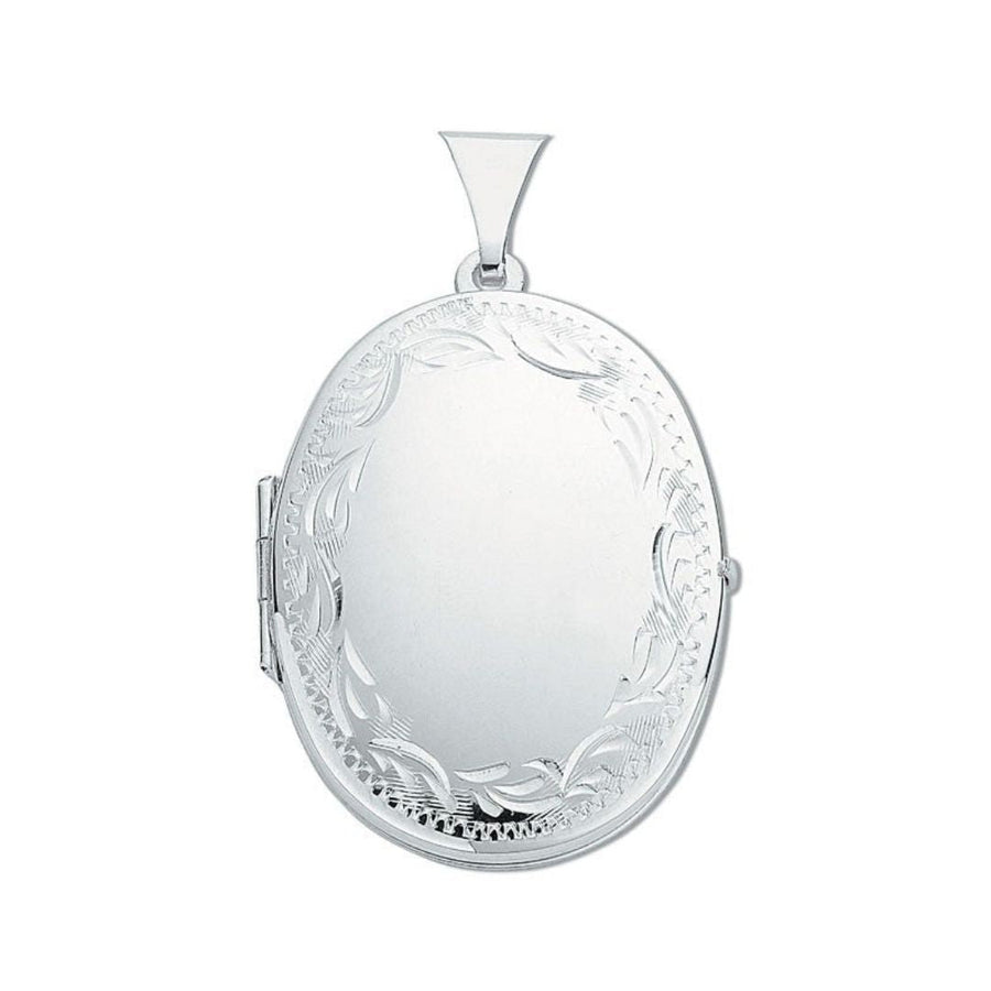 Oval Shaped Locket Pendant Necklace in Sterling 925 Silver - My Jewel World