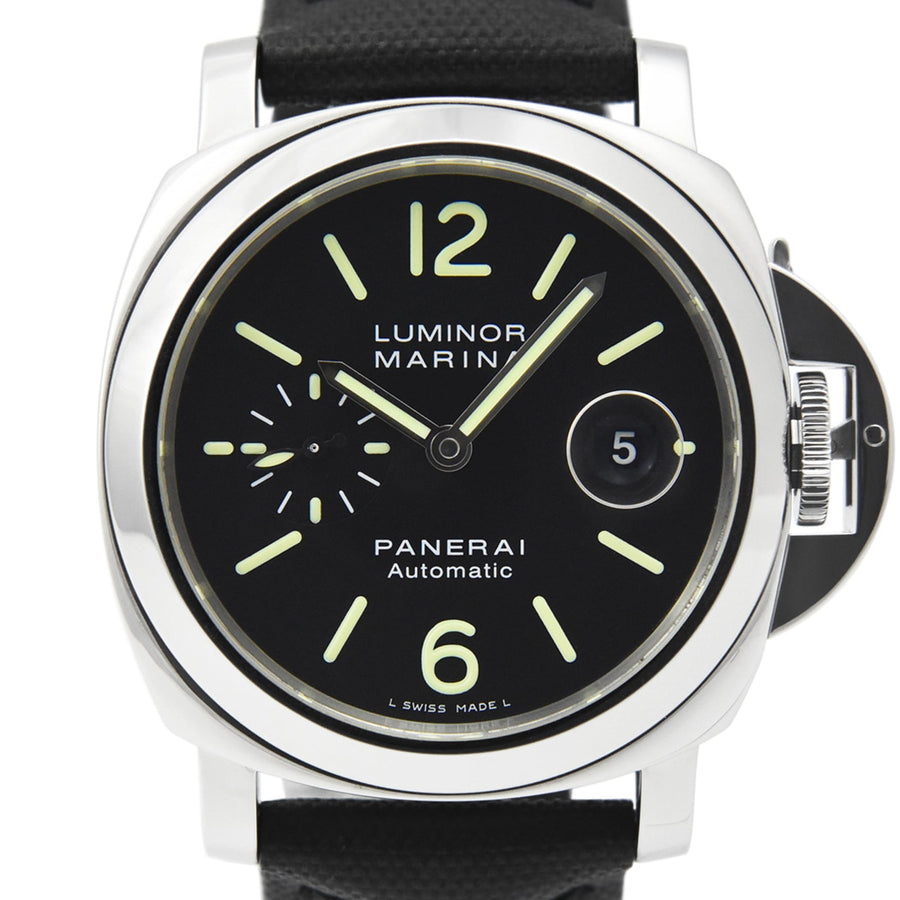 Panerai Luminor Marina Black Dial Leather Ref: PAM00104 - My Jewel World