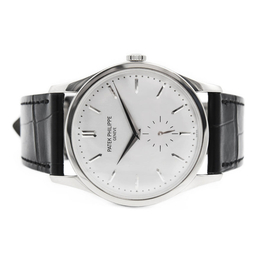 Patek Philippe Calatrava Silver Dial Leather Ref: 5196G - My Jewel World