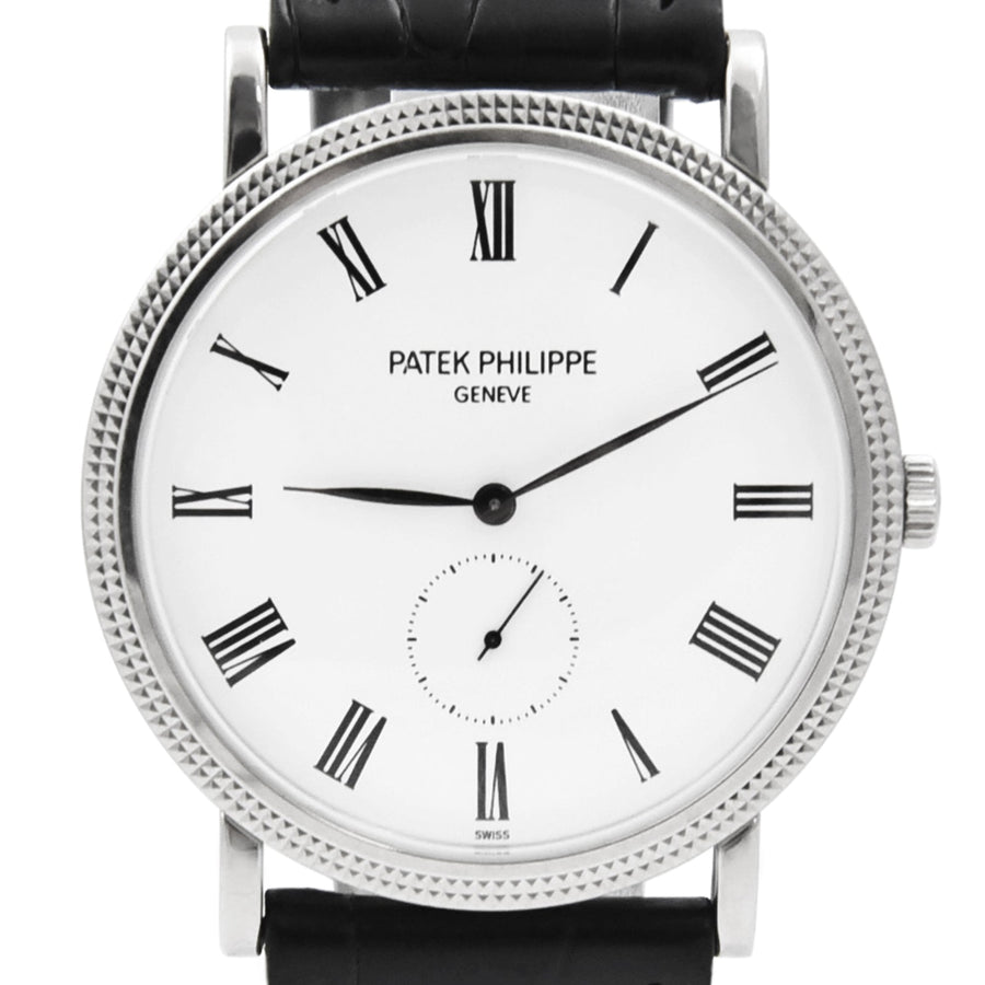 Patek Philippe Calatrava White Dial Leather Ref: 5119G-001 - My Jewel World