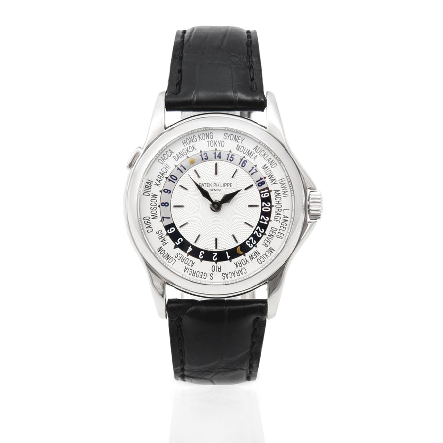 Patek Philippe Complications World Time White Dial Leather Ref: 5110G-001 - My Jewel World