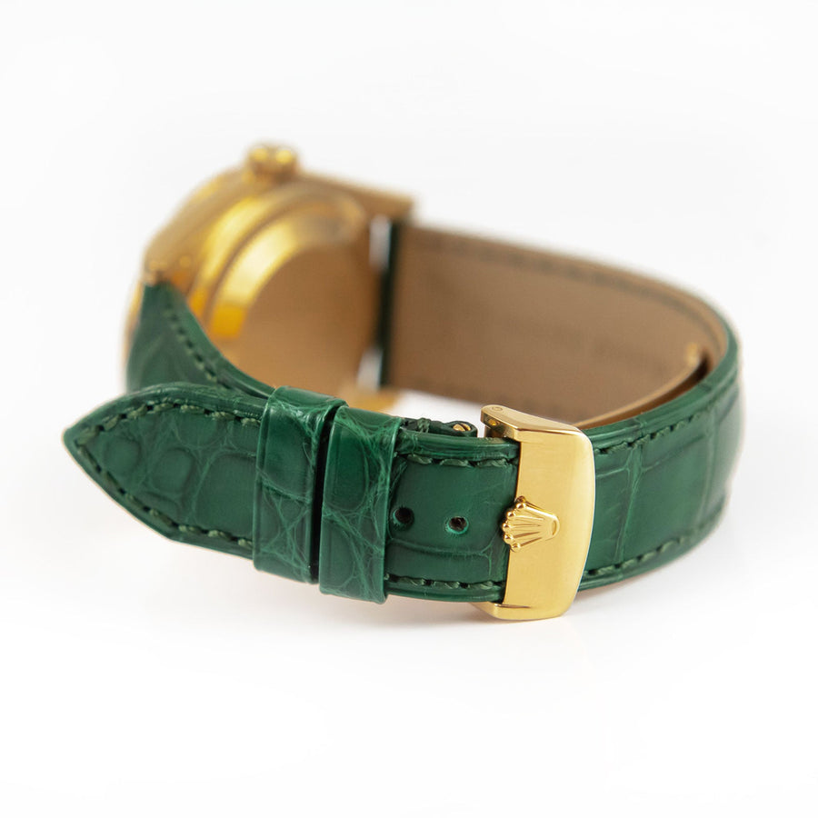 Pre-Owned Rolex Day-Date Green Dial Leather Strap Ref: 118138 - My Jewel World