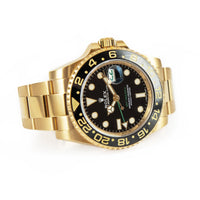 Rolex gmt black discount gold