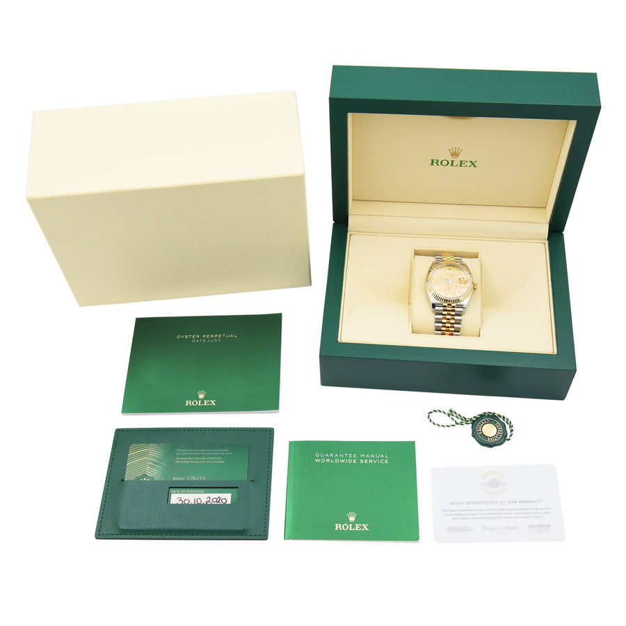 Rolex DateJust Champagne Diamond Dial Gold & Steel Ref: 126233 - My Jewel World