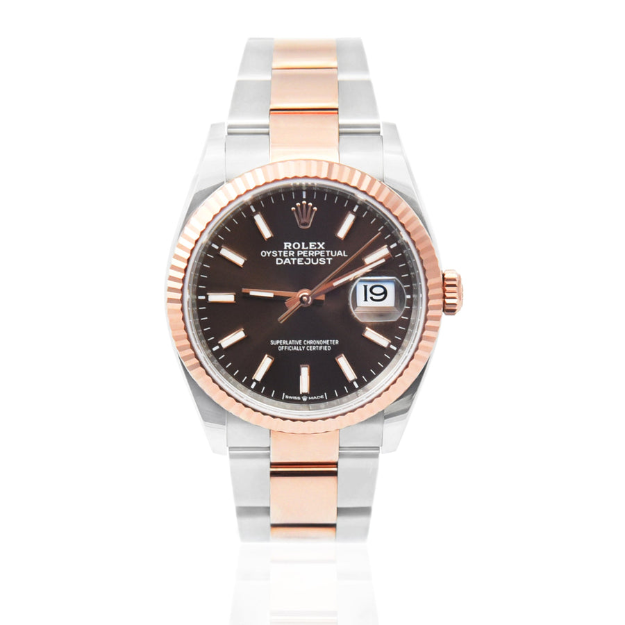 Rolex DateJust Chocolate Dial Steel & Rose Gold Ref: 126231 - My Jewel World