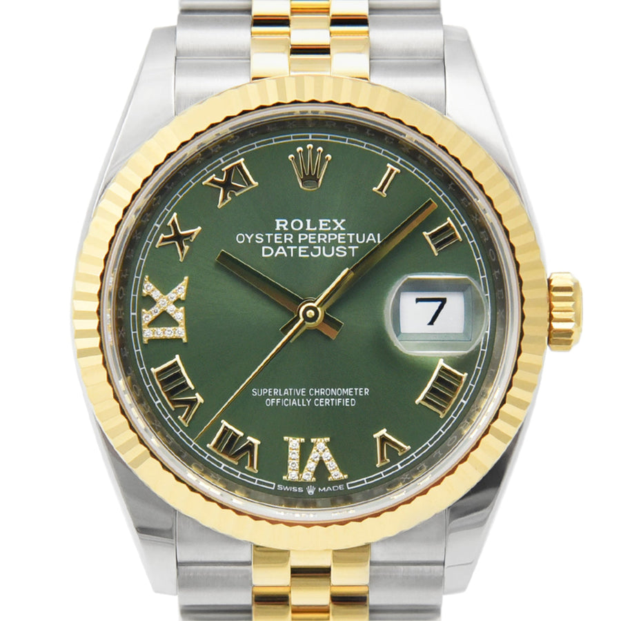 Rolex DateJust Olive Green Dial Gold & Steel Ref: 126233 - My Jewel World