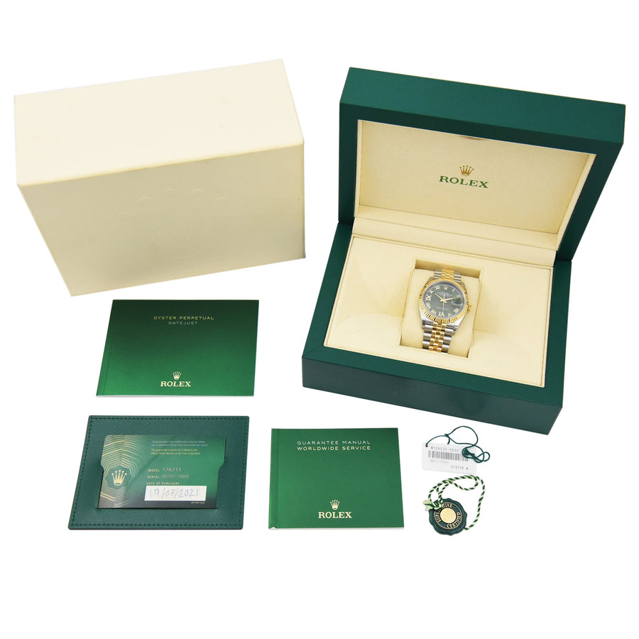 Rolex DateJust Olive Green Dial Gold & Steel Ref: 126233 - My Jewel World
