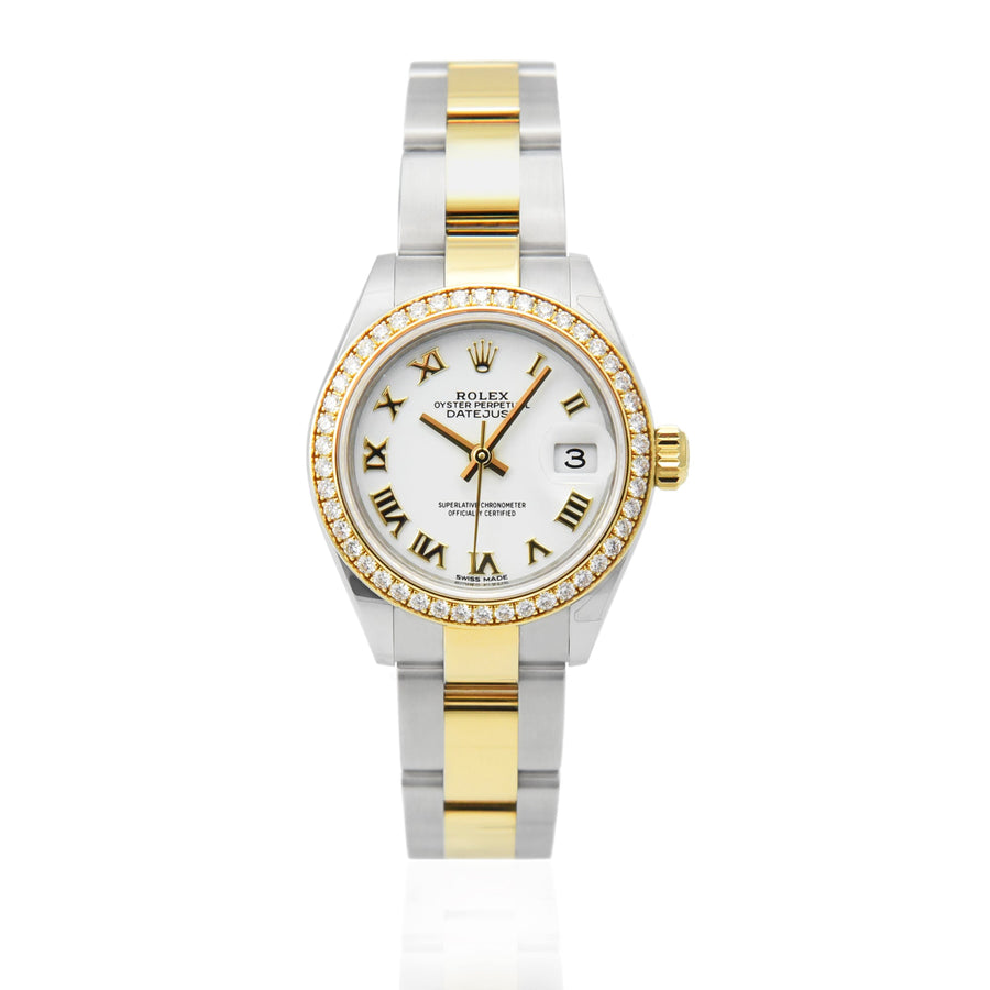 Rolex DateJust White Dial Gold & Steel Ref: 279383RBR - My Jewel World