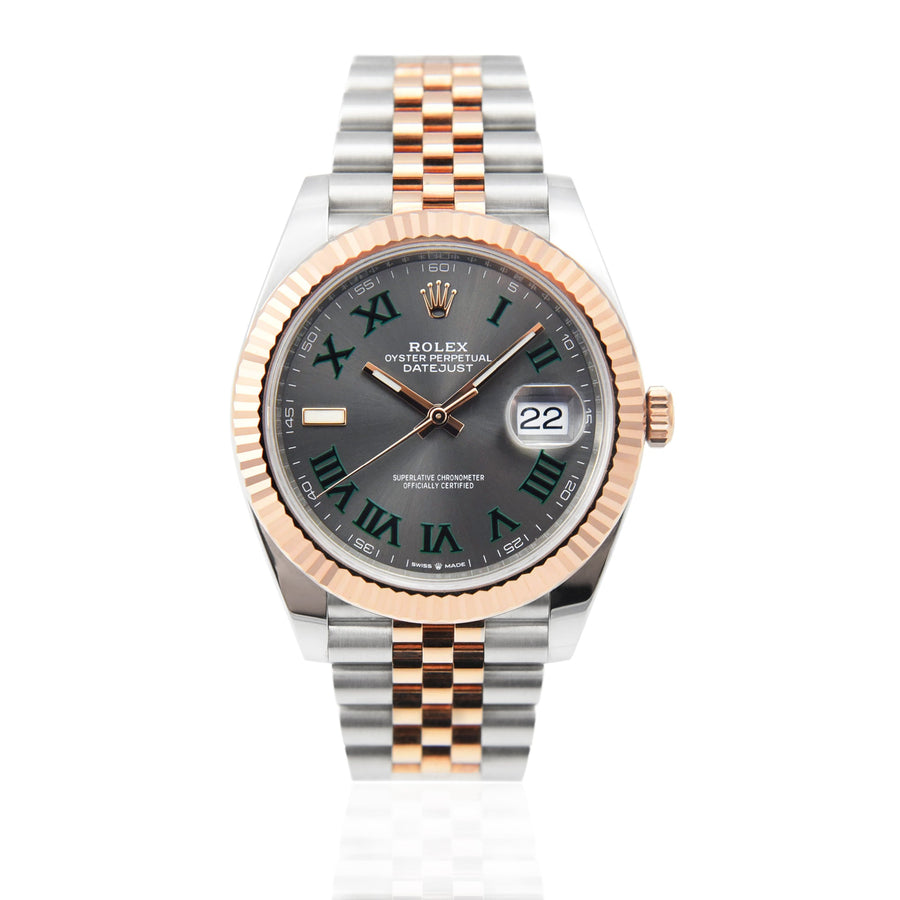 Rolex DateJust Wimbledon Dial Stainless Steel Rose Gold Ref