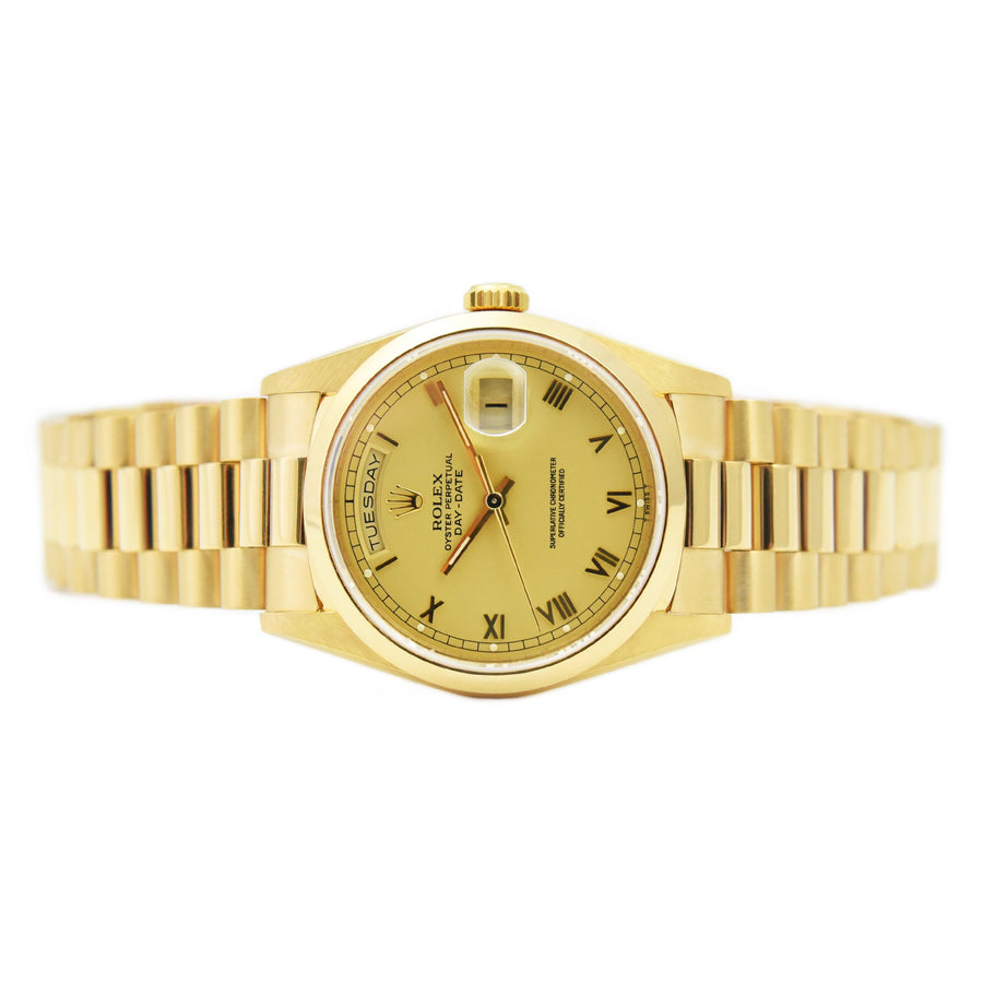 Rolex Day-Date Champagne Dial 18K Yellow Gold Ref: 18208 - My Jewel World