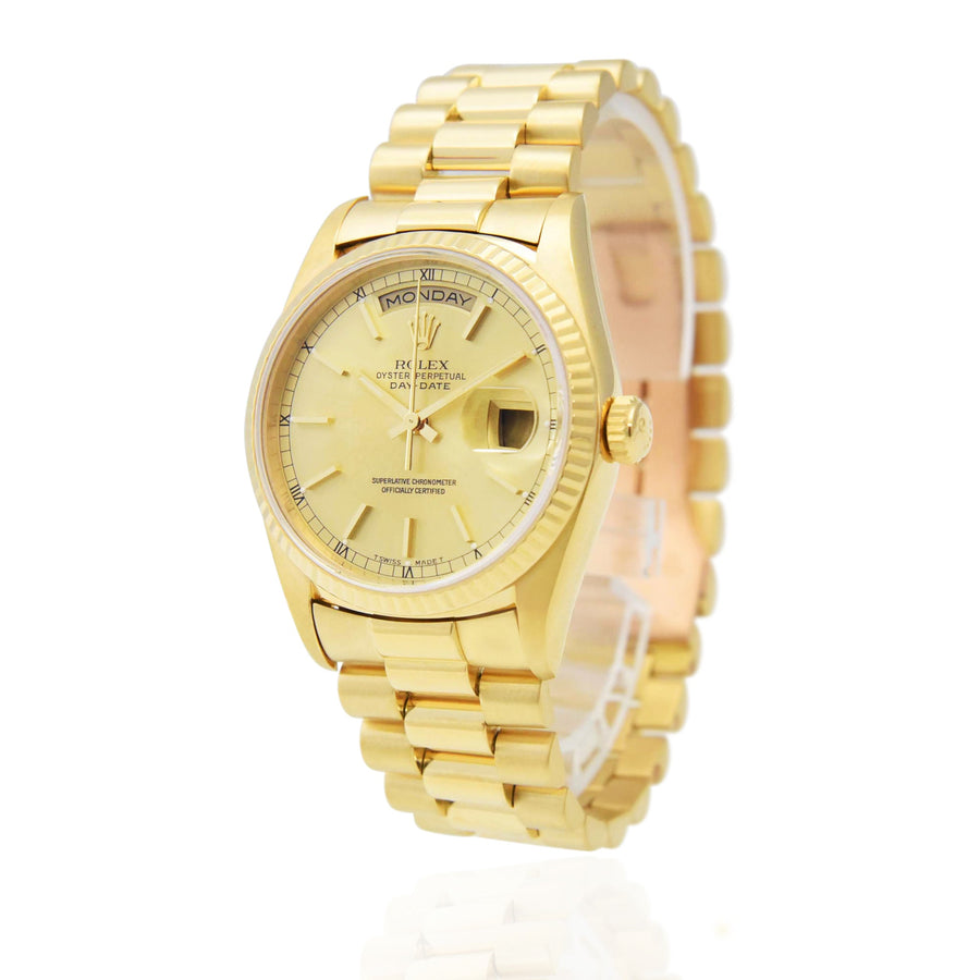 Rolex Day-Date Champagne Dial 18K Yellow Gold Ref: 18238 - My Jewel World