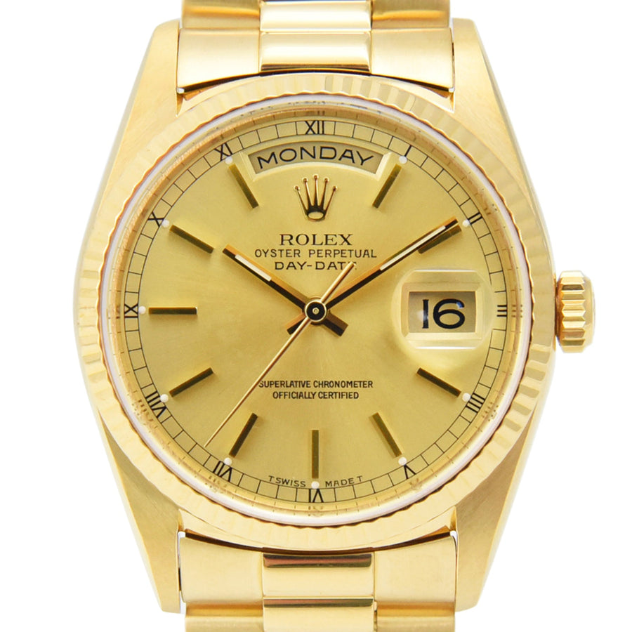 Rolex Day-Date Champagne Dial 18K Yellow Gold Ref: 18238 - My Jewel World