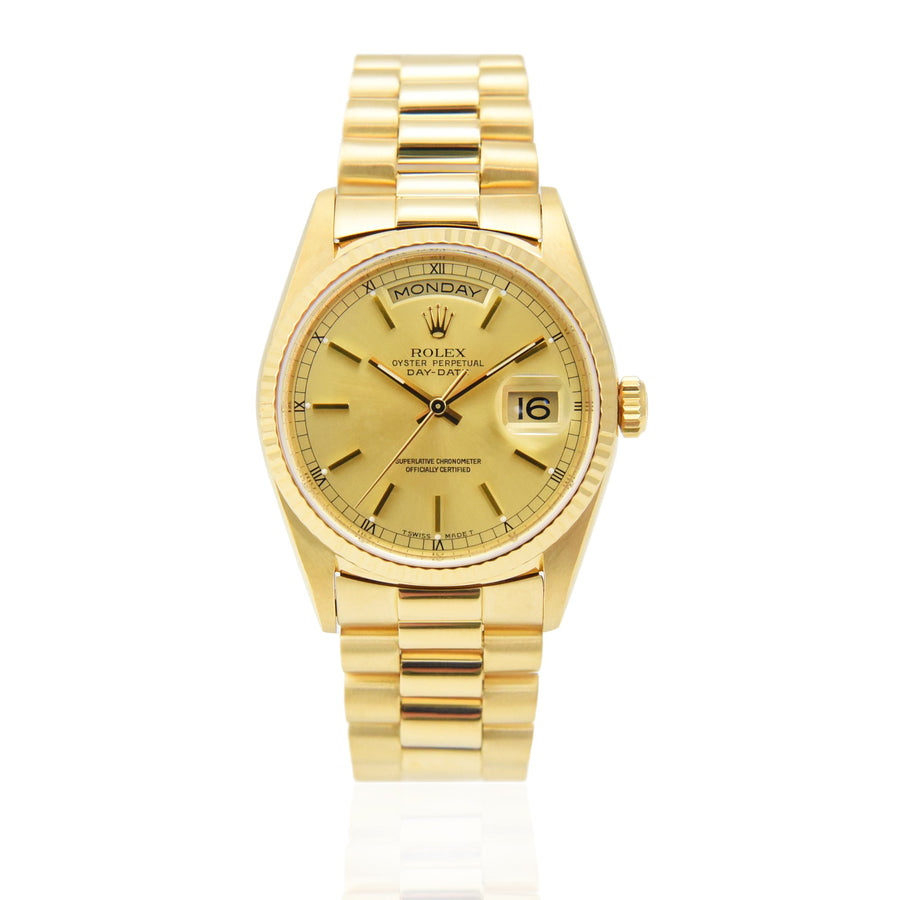 Rolex Day-Date Champagne Dial 18K Yellow Gold Ref: 18238 - My Jewel World