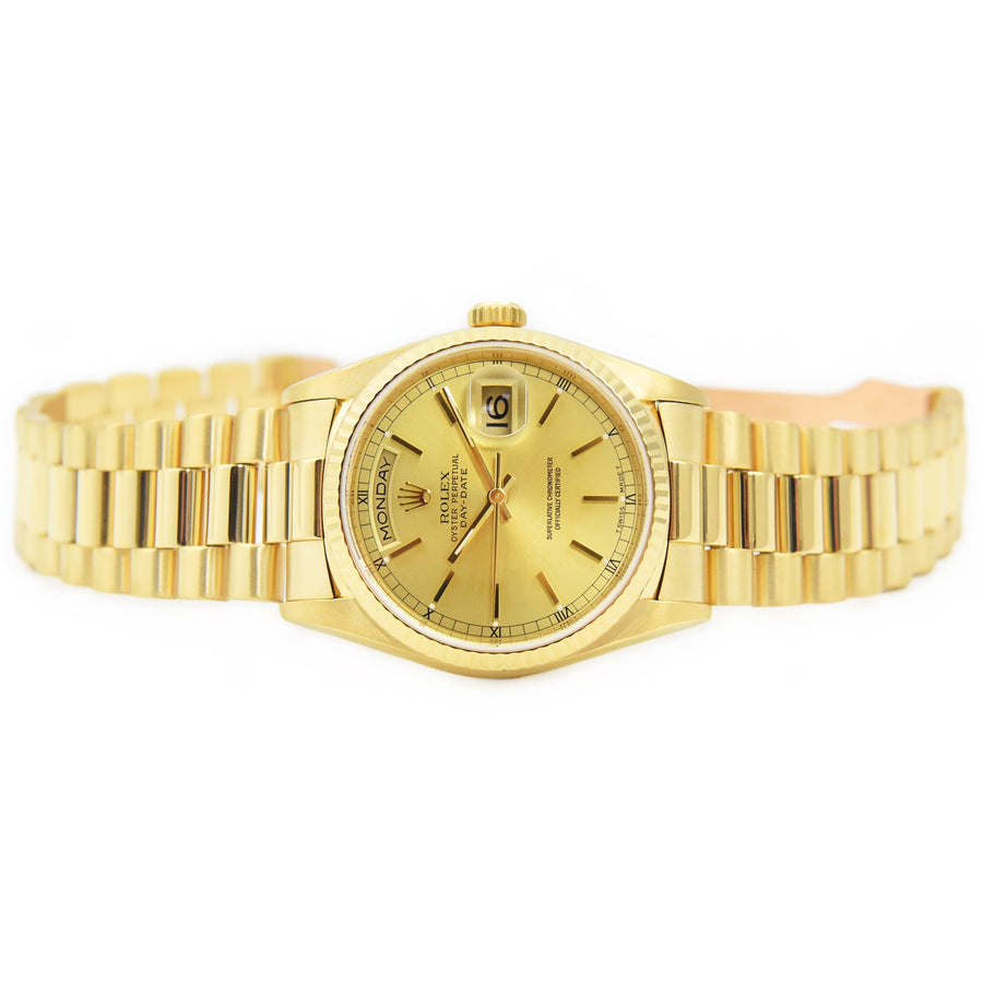 Rolex Day-Date Champagne Dial 18K Yellow Gold Ref: 18238 - My Jewel World