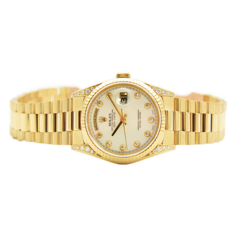 Rolex Day-Date Cream Dial 18K Yellow Gold Ref: 18338 - My Jewel World