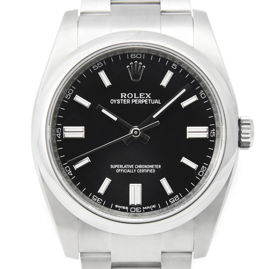 Rolex Oyster Perpetual Black Dial Stainless Steel Ref: 116000 - My Jewel World