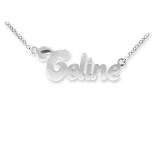 Silver Personalised Celine Style Name Necklace - My Jewel World