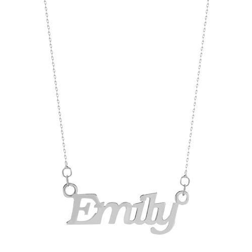 Silver Personalised Emily Style Name Necklace - My Jewel World