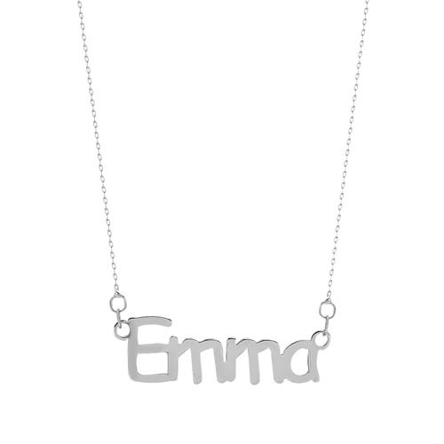 Silver Personalised Emma Style Name Necklace - My Jewel World