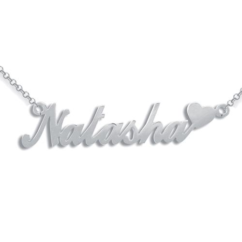 Silver Personalised Natasha Style Name Necklace - My Jewel World