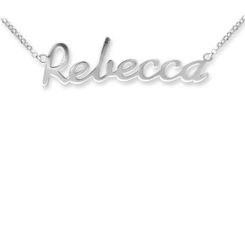 Silver Personalised Rebecca Style Name Necklace - My Jewel World