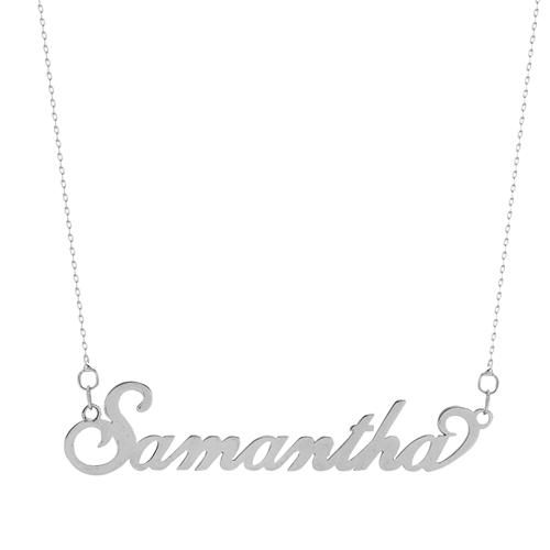 Silver Personalised Samantha Style Name Necklace - My Jewel World