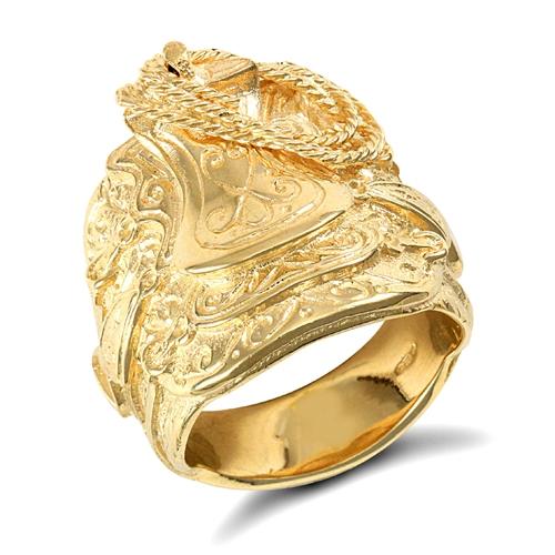 Solid 9ct Yellow Gold Saddle Ring - My Jewel World