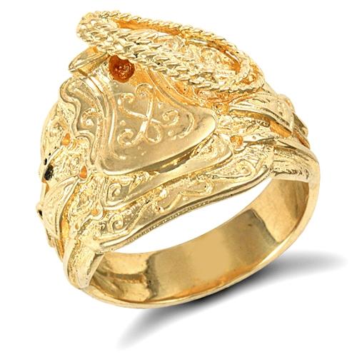 Solid 9ct Yellow Gold Saddle Ring - My Jewel World